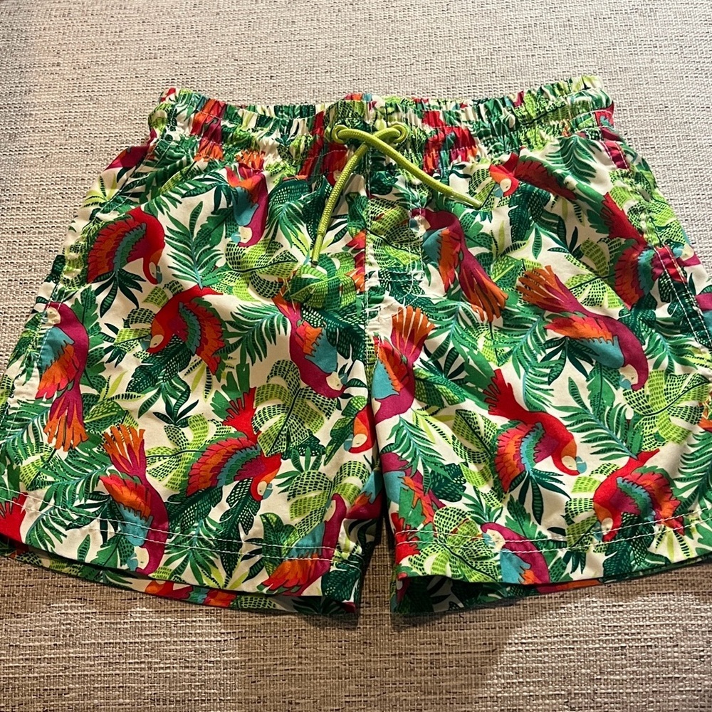 Tropical Parrot Print Swim Shorts Boys 8 Old Navy. BS117